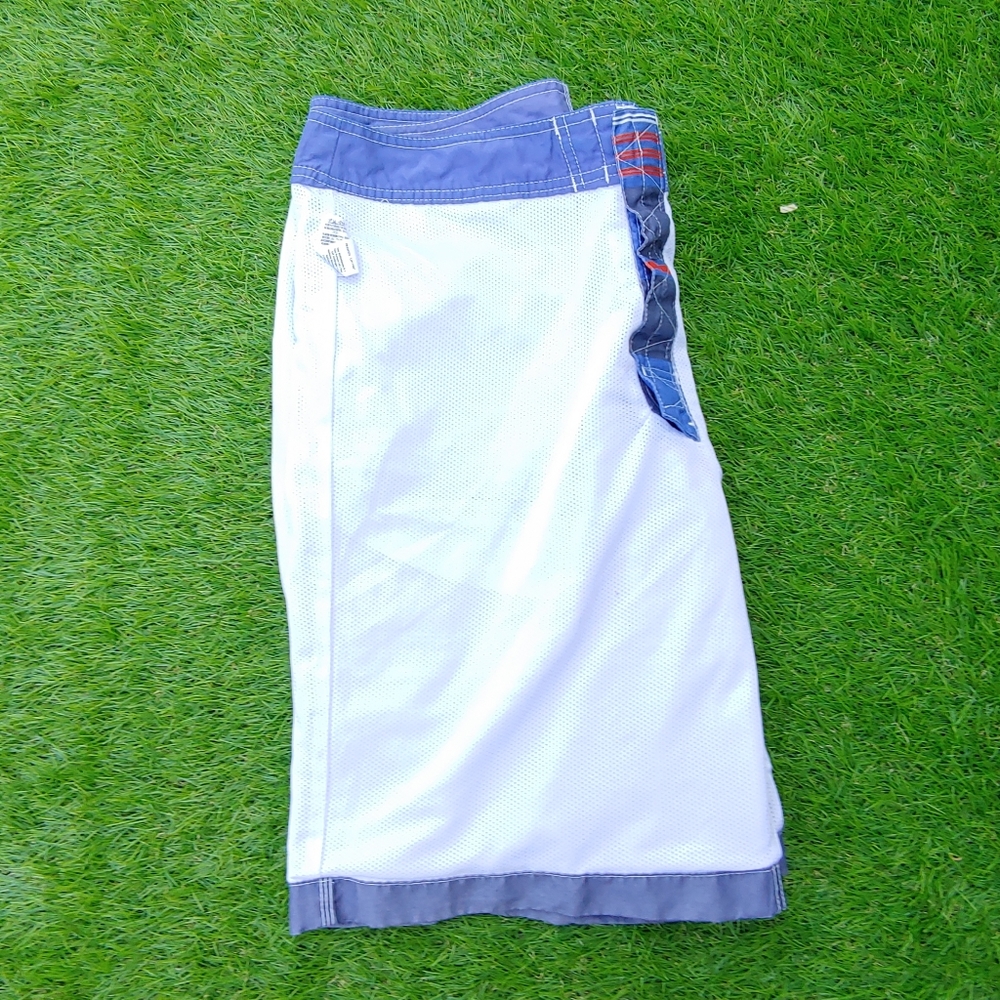 Excellent Used Condition Men's GAP Grey Blue Striped Board Shorts Size Large - Picture 10 of 10
